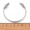 304 Stainless Steel Cuff Bangles for Women BJEW-C123-01B-P-5