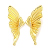 Rack Plating Butterfly Brass Micro Pave Clear Cubic Zirconia Stud Earrings EJEW-I313-08G-1