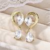 Alloy Rhinestones Stud Earrings EJEW-M075-04G-01-1