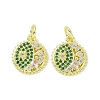 Golden Brass Micro Pave Cubic Zirconia Pendants KK-L209-056G-02-1
