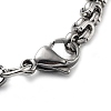 304 Stainless Steel Rope Chain Bracelet BJEW-Z023-03C-3