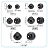 300Pcs 5 Style Resin Imitation Pearl Buttons RESI-PH0002-13-2