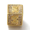 Brass Cubic Zirconia Beads KK-Q818-01S-G-1