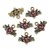 Alloy Enamel Chandelier Component Links X-ENAM-EA9731Y-AB-3-3