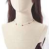 Round Shell Pearl Cherry Beaded Necklaces NJEW-TA00001-4