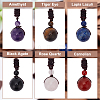 ANATTASOUL 6Pcs 6 Style Gemstone Pendant Necklaces NJEW-AN0001-34-4