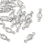 SHEGRACE Brass Pave Clear Cubic Zirconia Teardrop Connector Charms XGRQ2O189-449P-1
