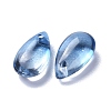 Transparent Glass Charms GLAA-O017-01G-2