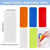 60Pcs 5 Colors PET Plastic Reflective Stickers DIY-SP0004-38-2