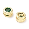 Brass with Single Cubic Zirconia Slide Charms LS-KK-C051-27G-02-2