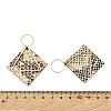 Brass with PU Leather Pendants FIND-Z048-08C-KCG-3