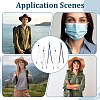 25Pcs 5 Colors Polyester Hat Flexible Removable Chin Cord FIND-ME0003-25-5