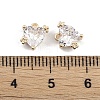 Brass Micro Pave Clear Cubic Zirconia Pendants X-KK-K351-45B-G-3