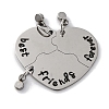 Best Friends Forever 201 Stainless Steel Rhinestone Connector Charms STAS-Q342-08A-P-2