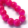 Baking Paint Imitation Jade Glass Round Bead Strands X-DGLA-Q021-4mm-04-2