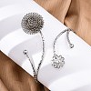 PincushionAlloy Arm Cuff Bangles for Girl Women AJEW-A063-01B-P-1