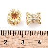 Brass Micro Pave Clear Cubic Zirconia Beads KK-P271-39B-04-3