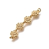 Brass 4 Flowers Links Connector Charms KK-K378-59G-2