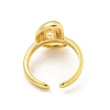 Brass Letter Open Cuff Rings for Women RJEW-G313-01D-G-3