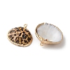 Natural Sea Shell Pendants SSHEL-B002-02G-01-2