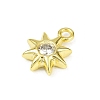 Brass Pave Clear Cubic Zirconia Pendants LS-KK-L238-12G-2