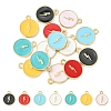 14Pcs 7 Colors Alloy Enamel Pendants ENAM-FS0001-35-1