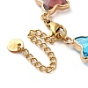 Colorful Glass Link Chain Bracelets BJEW-B075-10-3