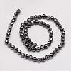 Grade AA Magnetic Synthetic Hematite Bead Strands G-P258-10-6mm-2