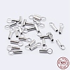 Anti-Tarnish Rhodium Plated 925 Sterling Silver Cord Ends STER-F036-21P-2.5mm-3