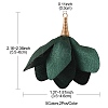 10Pcs 5 Colors Silk Flower Big Pendants IFIN-YW0001-74-3