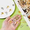 24Pcs 2 Colors Star/Cross Alloy Pin Brooches AJEW-FH0006-08-3