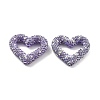 Heart Shape Polymer Clay Rhinestone Beads CLAY-NH0001-09B-08-1