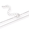 Brass Round Snake Chain Necklaces Making MAK-L025-02P-1