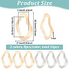 BENECREAT 16Pcs 2 Colors Brass Linking Rings KK-BC0012-36-2