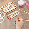 Unfinished Schima Wood Rings for DIY Accessories WOOD-WH0002-65A-3