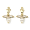Brass Micro Pave Cubic Zirconia Pendants KK-C107-18B-G-1