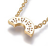 (Jewelry Parties Factory Sale)Brass Cubic Zirconia Pendant Necklaces NJEW-O117-01G-3