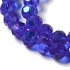 Electroplate Transparent Glass Beads Strands EGLA-A035-T8mm-L06-3