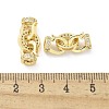 Brass Micro Pave Clear Cubic Zirconia Fold Over Clasps KK-Z083-03G-3