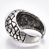 Alloy Glass Cuff Finger Rings RJEW-T006-04C-3