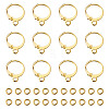 Brass Huggie Hoop Earring Findings & Open Jump Rings KK-TA0007-83G-17