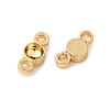Flat Round Brass Rhinestone Connecter Settings KK-P340-06A-G-2