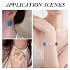 10Pcs Transparent Handmade Bumpy Lampwork Beads LAMP-TADJ0001-48A-7