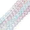 Transparent Painted Glass Beads Strands X1-DGLA-A034-T8mm-A15-2
