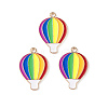 Rainbow Color Pride Alloy Enamel Pendants ENAM-K067-11-3