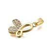 Brass Micro Pave Cubic Zirconia Pendants KK-P336-16D-G-2