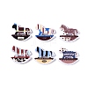 Printed Opaque Acrylic Beads OACR-Q198-02-2
