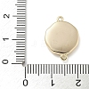 Brass Enamel Oval with Flower Connector Charms KK-M308-06G-03-2