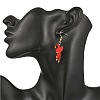 304 Stainless Steel MIYUKI Glass Seed Beads Bird Dangle Earrings EJEW-MZ00555-01-2