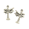 Tibetan Style Alloy Coconut Tree and Moon Pendants TIBEP-Q043-319-RS-1